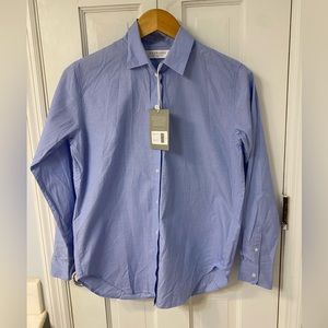 Everlane Relaxed Cotton Button-down Shirt, XXS, Blue